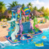 1150Pcs Set, Summer Swimming 6-12+ WinGift Friends Water Park Building STEM Fun Party Toy with Pool Slides,Water