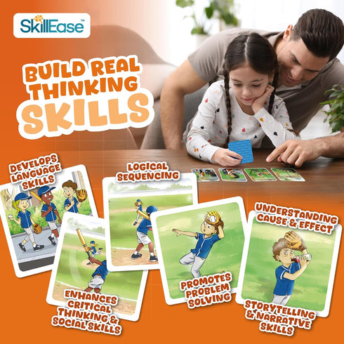 Story Cues 2 Skilled Sequencing Cards - Speech Therapy Materials for Social Skills & Storytelling