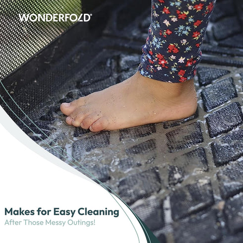 W6 W6 46" 20" 0.75 WONDERFOLD All Weather Mat Stroller Wagon Accessory Made from TPE to Protect Wagon from Dirt