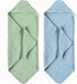 Bear Rocket Organic Muslin Hooded Baby Bath Towels - 2 Pack 100% Organic Cotton