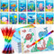 BenLouis 12 Under the Sea Mini Coloring Books Kids with 12 Stacking