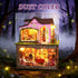Miniature House Kit, DIY Dollhouse Kits with Lights and Dust Cover, The for Family & Friends, Creative Craft Kit