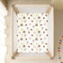 Jynexis 52x28 Donut Ice Cream Beige Pattern Baby Crib Sheets, Cotton Fitted Crib Sheet, Soft Breathable, Fits Standard