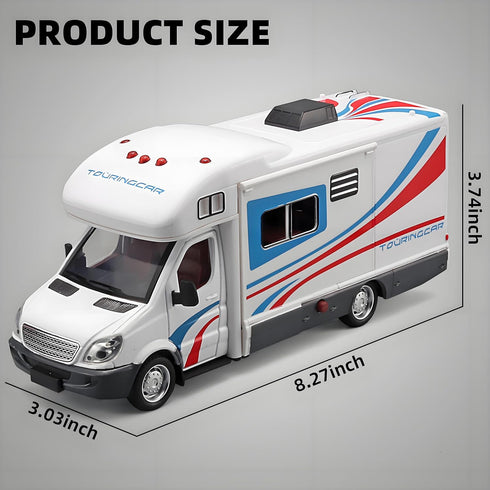 NOVAFUSION 3 4 5 6 7 8 9 4-8White Toy Campers for Kids Toy RV,Die Cast Metal Toy Camper for Year Old, Pull Back RV Toy
