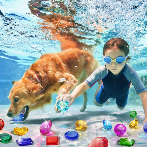 60PCS 35PCS Summer Swimming 3-10 DISHIO Diving Toys for Kids, Seek Treasure Underwater Pool Gem Hunt Pool Game