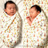 Pack 2 43"X43" of Ultra Soft Muslin Baby Blanket Breathable Happy Ester Rabbit Pink Muslin Swaddle Blankets for Baby