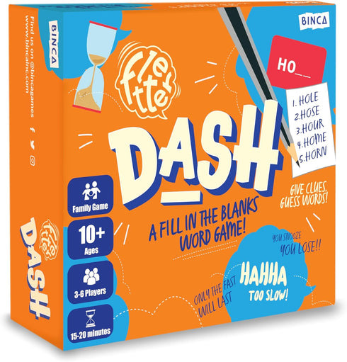 7, 8, 9, 10 (3-6 Fletter Dash, A Fun Fill-in-The-Blanks Strategic Word Card Game for All Ages | Fun and Strategic Word