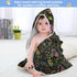 Pigsaly 30 30 Watercolor Wild Flowers Hooded Baby Towel Meadow Herbs Leaves Baby Bath Towel Unisex Soft Organic Cotton