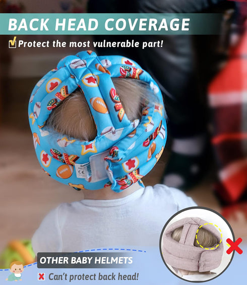 Baby Helmet for Crawling, Walking Head Protector for Infant Safety, Soft Cushion Headguard for 1-2 Years