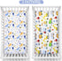 2 Pack Crib Sheets 52in x 28in | Bedding for Cot bed | 100% Soft Breathable Cotton Sheets for Standard Crib and Toddler Mattresses, Nursery Sheet - Truck/Dinosaur by Baby Amabc