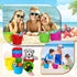 30 6.3 Inch Summer Jerify Pieces Mini Plastic Beach Pail Plastic Small Bucket Small Sand Pail Building Beach
