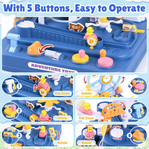 3+ 3 Magnetic Car Race Track for Toddler Educational Stem Toys Montessori Toys for Year Old to Develop Motor & Thinking