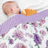 30 40 Inch, Baby Girl Blanket, Sotf Crib Swaddle Blanket, Dotted Backing, Reversible Bedding Soft Blanket for Newborn