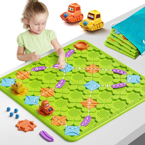 Brain Stem Activity Logic Kits, Board Teaser Games & Puzzles with 200+ Challenges, Educational Learning Maze Games for
