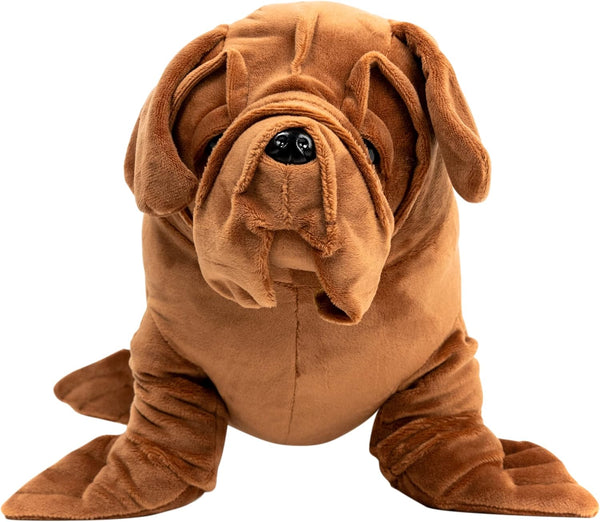 Randimals Sea Lion Plush Stuffed Toy Mastiff Dog Face 15, Soft &