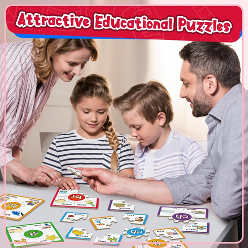 Phonics Puzzle Games, Flash Cards, Spelling Games, Sight Word Cards for Toddlers, Educational Learning Toys