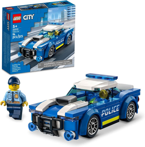 LEGO City Police Car Toy 60312 - Small Gift Idea for Kids 5+ Years Old - Adventures Series Car Chase Set