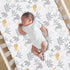 100% Lambs & Ivy Jungle Adventure Cotton Baby/Toddler Fitted Crib Sheet - White