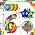 40 Inch Building Block Number Balloon, Colorful Number Block Foil Balloons, Large Big Numbers Helium Balloon for Girls