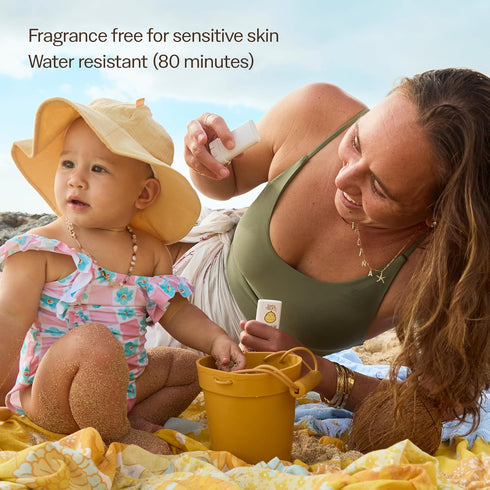 50 0.45 (Pack 2) Baby Bum Mineral Sunscreen Face Stick - SPF - UVA,UVB Face and Body Protection - Fragrance Free Safe
