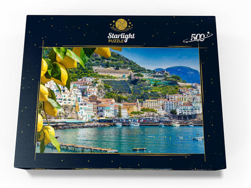 500 MyPuzzle Panoramic View of Beautiful Amalfi On Hills Leading Down to The Coast, Campania, Italy - Premium Piece