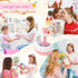 300+PCS 2026 4 5 6 7 8+ GirlsHome Fabric Flower Bouquets Toys, Upgrade DIY Flower Making Kit for Kids, Reusable Arts