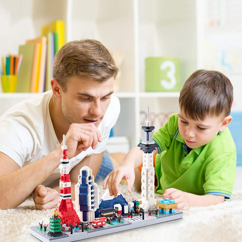 Architecture Sets Micro Mini Blocks Japan Tokyo Skylines Building Kit, Famous Landmark Collection Model Set for Adults,