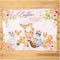 Personalized Woodland Animals Baby Blanket, Custom Floral Deer, Fox, Bunny Baby Girl