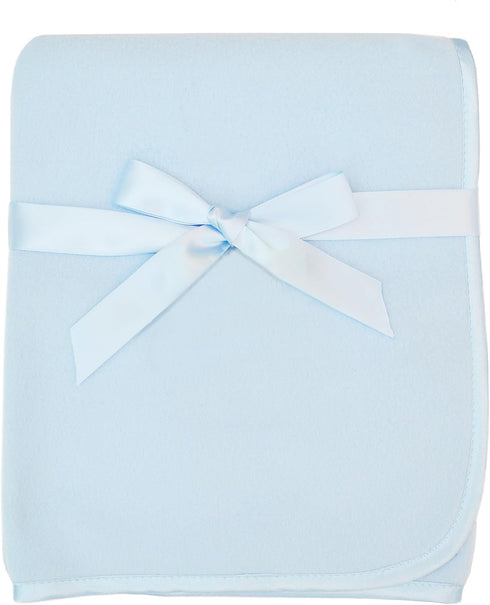 American Baby Company Fleece Blanket (30" x 30") with Silk-Like Satin Trim,