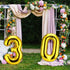 Gejoy 40 Inch Number 30 Balloons - Jumbo Foil Giant Balloons for 30th Birthday Party Decorations (Gold)