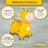 WADDLE Bouncy Hopper Inflatable Hopping Animal - Indoor/Outdoor Toy for Toddlers, Pump Included, Ages 2 Years Up