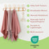100% 47 47 Inch Cozy Organic Cotton Muslin Baby Blanket - x Breathable Muslin Baby Girl Blanket, Hypoallergenic