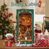 14+ (SQ-34) DIY Book Nook Kit - Christmas Wooden Miniature House Kit Rotating Decor, Gift for Dollhouse Kit - Jingle