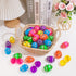 36PCS JIALWEN Plastic Easter Eggs Printed Fillable Eggs Bright Colorful for Easter Theme Party Easter Basket Stuffers