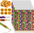 48 Pieces Halloween Pencils with 48 Pieces 3D Pumpkin Erasers Sets in Bulk for Kids Student Halloween Day Goodie Bags