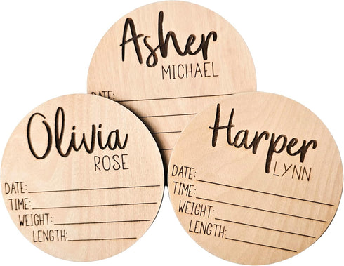 Personalized Name Sign, Birth Announcement Sign for Hospital, newborn essentials, Keepsake Baby Essentials Announcement