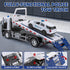 12.5" HAPYAD Police Tow Truck Toy Metal Cab, Flatbed Tow Truck Toys for Boys with Lights and Siren Sounds, Friction