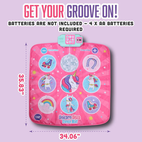 Klevly 6+ 5 5 6 Unicorn Dance Mat for Kids Ages | Plays Levels & Songs | Unicorn Gifts for Year Old Girl | Toys