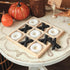 NIKKY HOME Rustic Wooden Tic Tac Toe Game Coffee Table Decor, 10.6 Inch Black & White Board