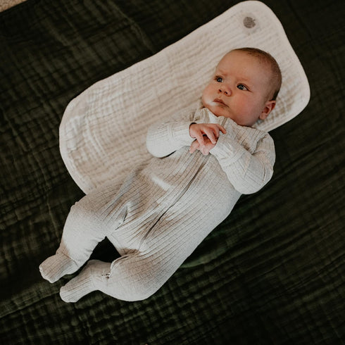 100% 20x11 Pack 4 Parker Baby Co. Muslin Baby Burp Cloths, Cotton Burping Clothes, Newborn Essential, Must-Have Baby