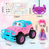 1:20 Remote Control Car- RC Truck with DIY Stickers and Doll for Kids Girls Birthday, Scale RC Truck Full Functions