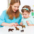 FLORMOON 4pcs Animal Figures, Plastic Capybara Figurines for Science Project and Birthday Cake Topper for Kids