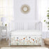 Sweet Jojo Designs Boho Floral Garden Flower Baby Crib Skirt Bed Dust Ruffle Bedskirt for Nursery Sage Green Watercolor