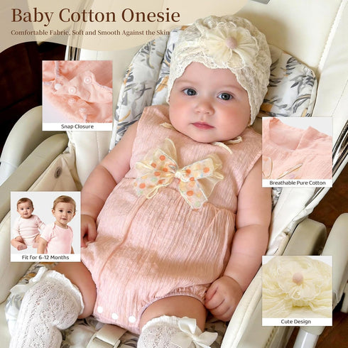 Set 9PCS, 0-9 TUZT Newborn Baby Girl Gift Baby Shower Gift Box with Onesie Blanket Hand Puppet, Newborn Essentials