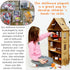83 Set 8 5 HyDren Pcs Wooden Dollhouse Furniture with Flexible Dolls for Rooms Kits Kitchen, Dining, Living Room
