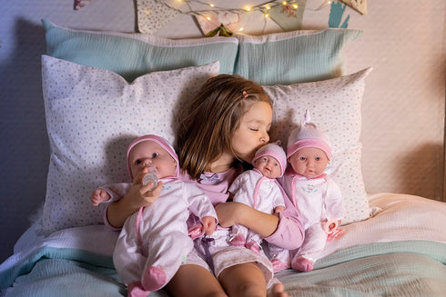 20-inch 12 La Baby Caucasian Small Soft Body Baby Doll | JC Toys - La Baby | Washable |Removable Pink Floral Outfit w/