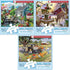 Set 50 15" 19" Bits and Pieces Value of Three Piece Jigsaw Puzzles for Adults Dream Landscape, Home Grown, Sunrise