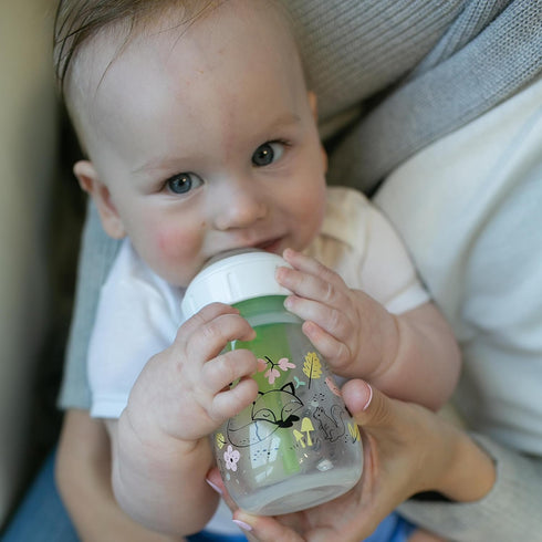 5 oz/150 mL, 1 0m+, 2-Pack Dr. Brown's Anti-Colic Options+ Wide-Neck Baby Bottle Designer Edition Bottles, Woodland