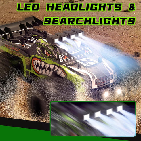 20 2 2 8-12 Remote Control Car for Kids,High Speed KM/H RC Cars Toys,Off-Road with Headlights and Rechargeable Battery