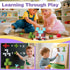 35 SKTMYY Magnetic Blocks, Travel Toys for Kids, Portable PCS Magnet Building Cubes with Metal Storage Box, Educational